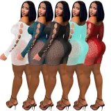 SC Off Shoulder Sexy Hollow Rompers ME-8279