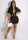 SC Solid Color Lapel Short Sleeve Shorts Two Piece Set JRF-3724