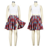 SC Fashion Plaid Print Skirt XHSY-19544