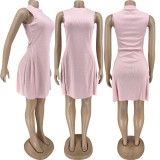 SC Casual Fashion Solid Sleeveless Dress FNN-8697