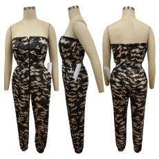 SC Camouflage Zip Wrap Chest Jumpsuit TE-4600