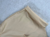 SC Plus Size Solid Color Zip Lapel Pocket Top Shorts Casual Two Piece Set NYMF-295