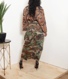 SC Fashion Camouflage Pocket Split Skirt ZSD-0574