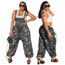 SC Fashion Camouflage Printed Loose Jumpsuit XHSY-19546