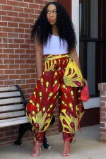 SC Fashion Print Wide Leg Bandage Pants OMY-11001