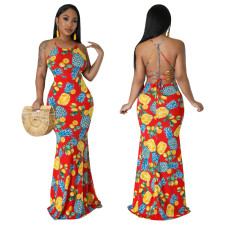 SC Sexy Tie Up Backless Maxi Dress YF-10420