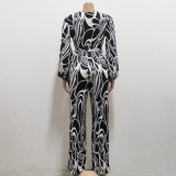 SC Fashion Print Long Sleeve Jumpsuits SMR-11936