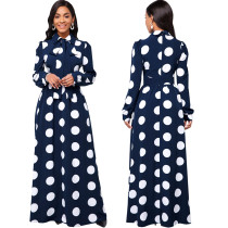 SC Fashion Print Long Sleeve Maxi Dress SMR-11427
