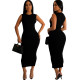 SC Fashion Solid Color Sleeveless Dress SMR-11880