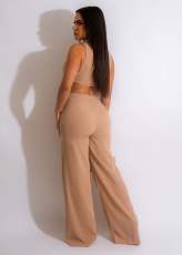 SC Solid Sexy Fashion Casual Two Piece Pants Set SHA-80001