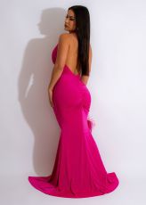 SC Split Backless Sexy Long Dress SHA-80002