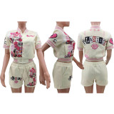 SC Fashion Sports Short Sleeve Baseball Coat Shorts Suit TK-6281