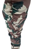 SC Casual Sports Ruched Camouflage Print Pants MOF-8923