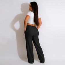 SC Fashion Solid Color Loose Straight Pants YS-S845