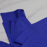 Fashion Solid Color Slim Ruffle Midi Dress GYLY-10034
