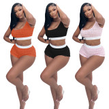 SC Sexy Patchwork Tank Top And Shorts 2 Piece Set JH-330