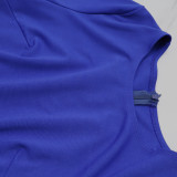 Fashion Solid Color Slim Ruffle Midi Dress GYLY-10034