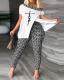 SC Printed Casual Two Piece Pants Set GSRX-9028