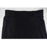 SC Short Sleeve Shirt Pants Contrast Color 2 Piece Set (With Waist Belt) YF-10447