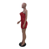 SC Sexy Sequin V Neck Mini Dress GFMA-1240