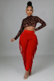 SC Fashion Solid Color Tassel Bandage Pant GFMA-034