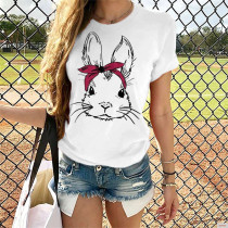 SC Rabbit Print Short- Sleeve T-shirt SH-390477