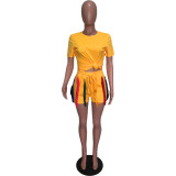 SC Casual Short Sleeve Tassel Shorts Two Piece Set OMY-11002