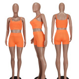 SC Casual Solid Tank Tops And Shorts Two Piece Set YD-8699