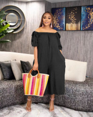 SC Plus Size Casual Solid Color Loose Jumpsuit TK-6282