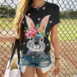SC Easter Rabbit Print O Neck T Shirt SH-390476