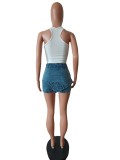 SC Casual Denim Skirt Front and Back Wear MEM-88479