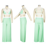 SC Sexy Bra And Wide Leg Pant Two Piece Set XHSY-19551