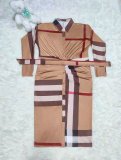 SC Stripe Print Tie Up Shirt Dress QYLF-0025