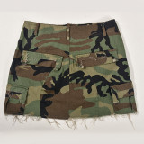 SC Sexy Camo Print Split Mini Skirt LSD-83203