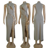 SC Hollow Out Sleeveless Bandage Dress GYSF-6104
