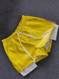 SC Tie Up PU Leather Split Shorts CM-8671