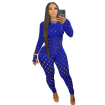 SC Sexy Hollow Out Tight Long Sleeve Jumpsuits GFMA-2053