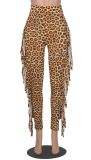 SC Fashion Leopard Print Tassel Pant GFMA-MP034