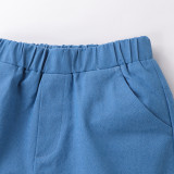 SC Boys' Flower Print Short Sleeve Shirt Shorts Casual Set YKTZ-2605