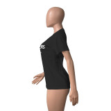 SC Plus Size Print Short Sleeve Casual T Shirt HGL-2026
