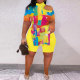 SC Plus Size Fashion Print Off Shoulder Two Piece Set NY-10436