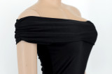 SC Slash Shoulder Sleeveless Split Evening Dress AIL-232