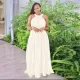 SC Solid Off Shoulder Big Swing Maxi Dress YF-10449
