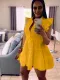 SC Solid Color Single-breasted Button Shirt Dress OMY-11008