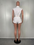 SC Solid Bandage Tops And Shorts Two Piece Set LSL-6513