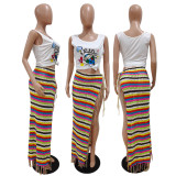 SC Crochet Tassel Bandage Beach Half Skirt GDYF-6905