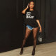 SC Plus Size Letter Print O Neck T Shirts SFY-2311