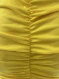 SC Plus Size Fashion Sexy Slim Fit Ruched Midi Dress YNB-7107