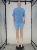SC Simple Loose T-shirt Shorts Casual Sports Suit APLF-89029