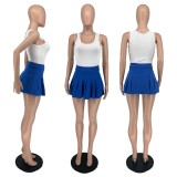 SC Summer Fashion Solid Short Pleated Skirt CJF-3103